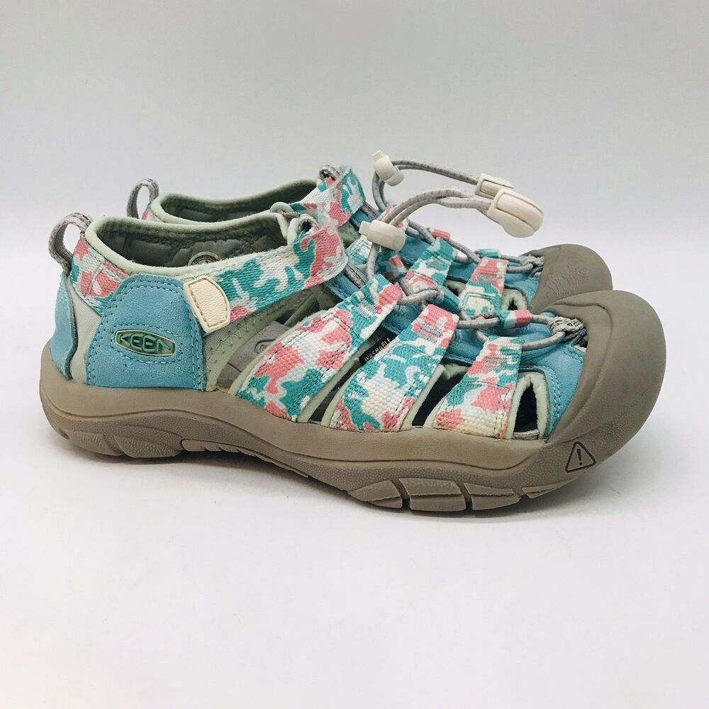 Keen Newport H2 Aqua Pink Camo Hiking Shoes Big Kids 3 Sports Sandals 1026276